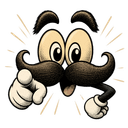 Stache is pointing