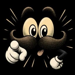 Stache is pointing