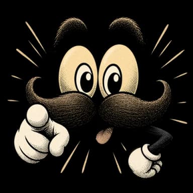 Stache is pointing